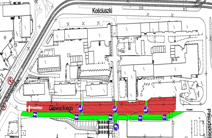 W centrum Olsztyna zmienia się organizacja ruchu na części ulicy Głowackiego.